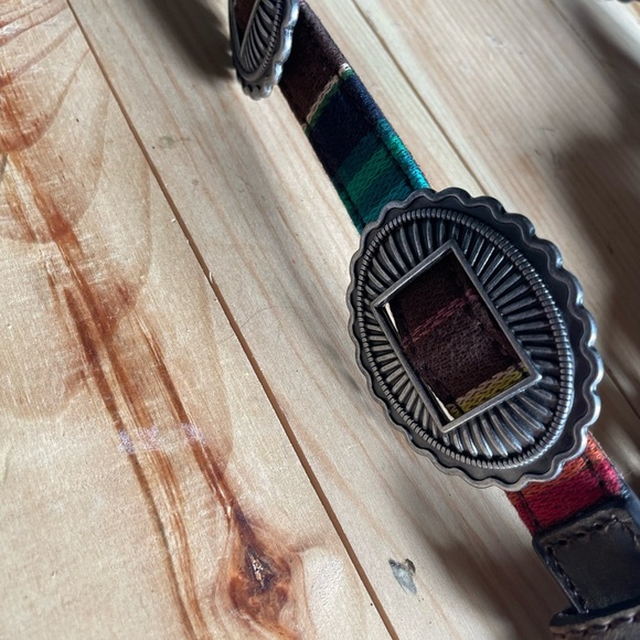 Ariat Western Girls Belt Kids Serape Oval Silver Conchos Multi Colored A1306997 - Picture 4 of 10